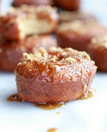 Mini Brown Sugar Glazed Graham Cracker Doughnuts