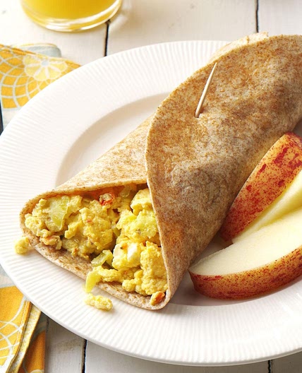 Feta Scrambled Egg Wraps