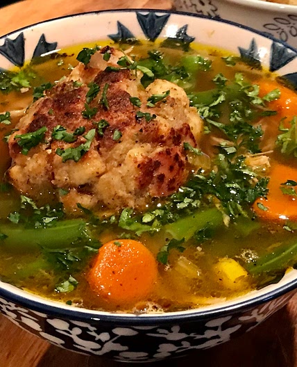 Turkey and Stuffing Dumpling Soup