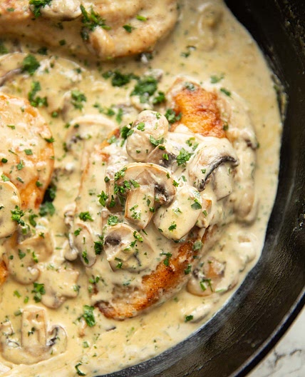 Creamy Garlic Mushroom Chicken