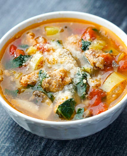 Sausage & Peppers Soup (Low Carb & Paleo)