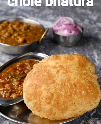 chole bhature recipe | chhole bhature | chana bhatura | chola batura