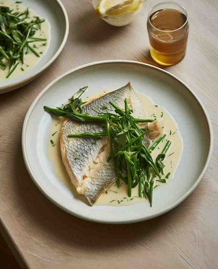 Mary Berry Sea Bream and Samphire with Chive Sauce