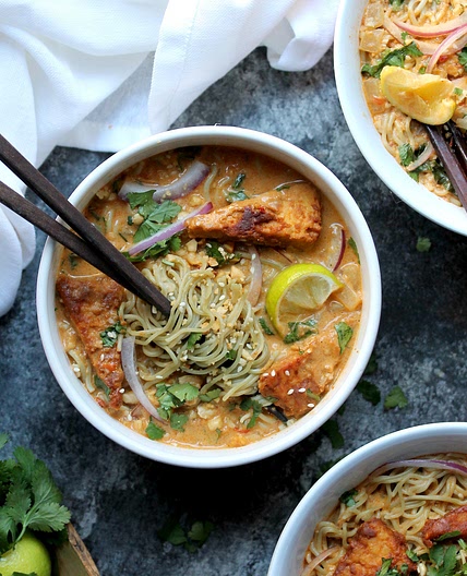 Spicy Peanut Tempeh Ramen