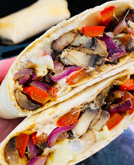 Air Fryer Balsamic Veggie Wraps