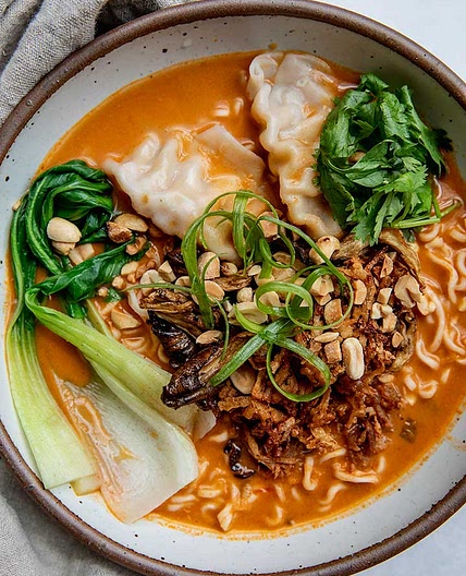 Gochujang Peanut Noodle Soup