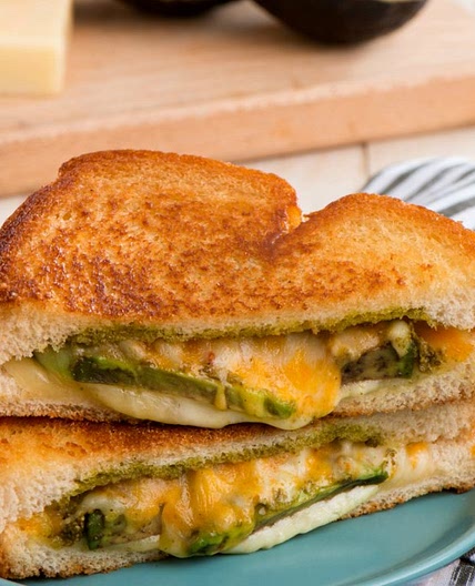 Avocado Pesto Grilled Cheese Sandwich