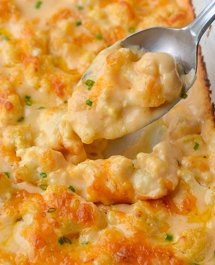 Cheesy Cauliflower Casserole (keto + low carb)