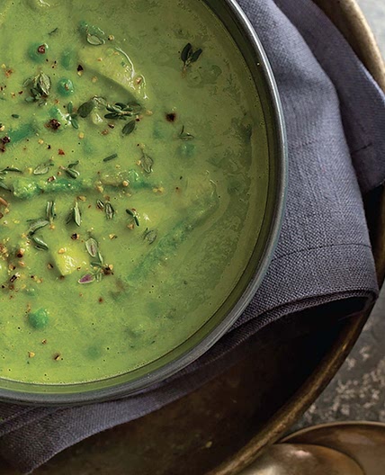 Green Pea, Asparagus, and Parsley Soup