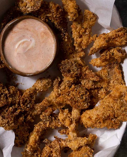 Crispy Air Fried Oyster Mushrooms