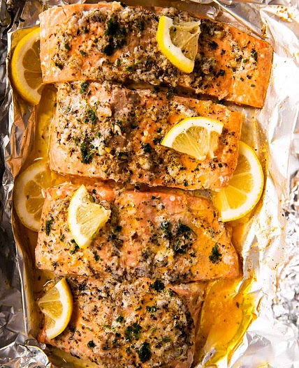 Baked Lemon Garlic Butter Salmon