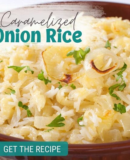 Caramelized Onion Rice - A Caribbean Rice Recipe