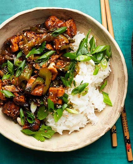 Black Pepper Tofu and Celery