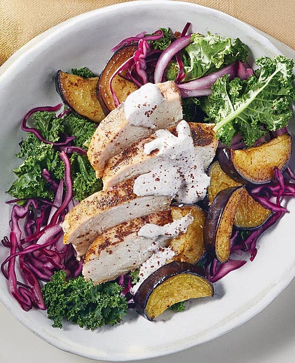 Sumac Chicken Salad with Zesty Yogurt Sauce