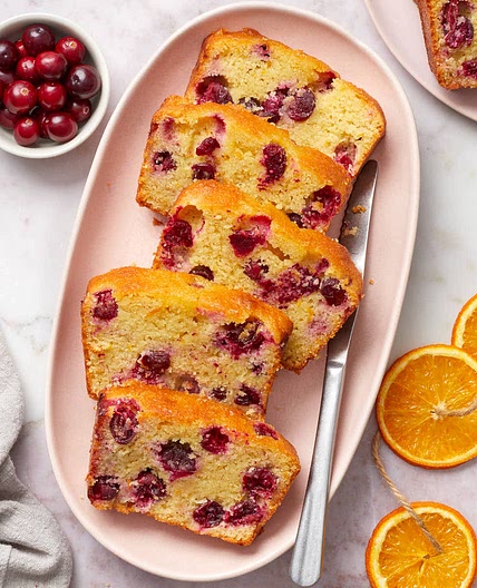 Almond Flour Cranberry Orange Bread