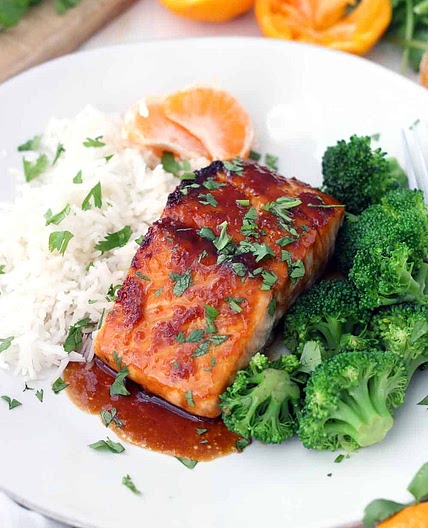 Mandarin Orange Glazed Salmon