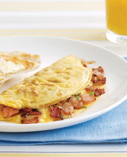 Bacon and cheese omelette