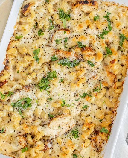 Chicken Alfredo Bake