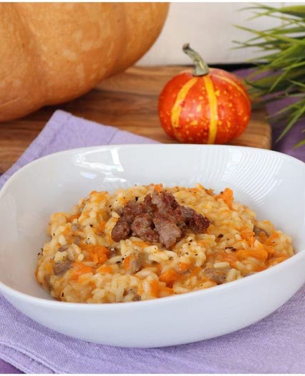 Risotto zucca e salsiccia
