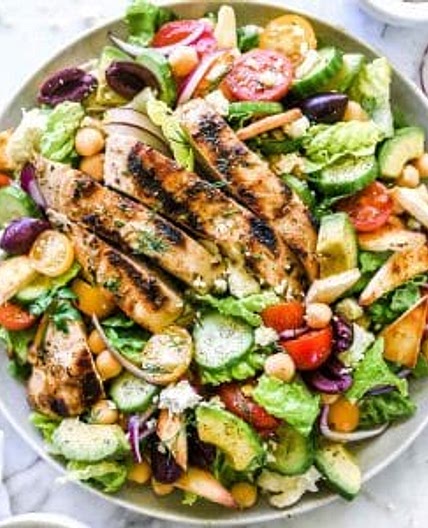Greek Chicken Gyro Salad