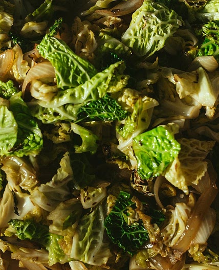 Sautéed cabbage and onions