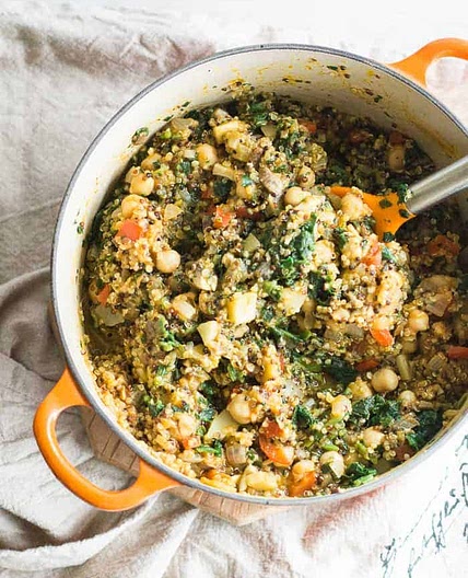 One Pot Parmesan Pumpkin Quinoa