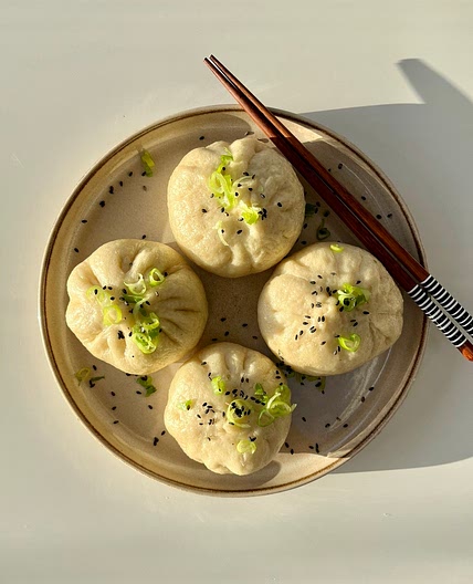 Vegan Baozi (Chinese Steamed Bun)