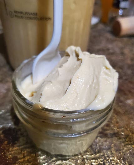 Non dairy vanilla bean custard based ice cream for a ninja creami deluxe