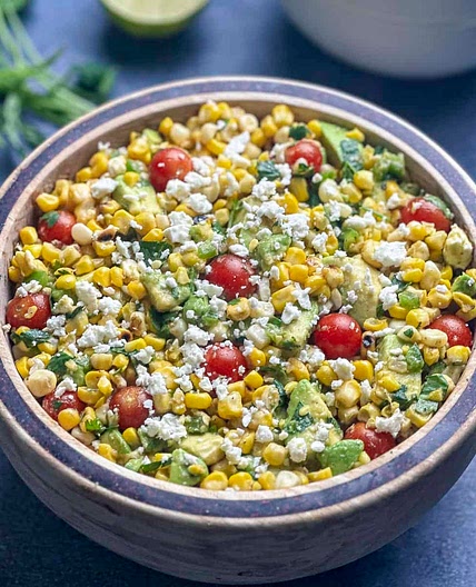 Charred Corn Salad with Smoky Lime Dressing