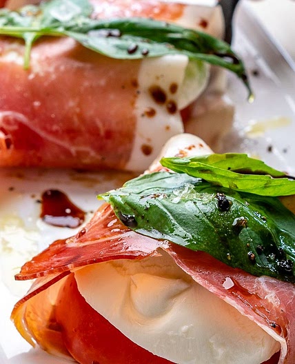Prosciutto Wrapped Caprese Bites