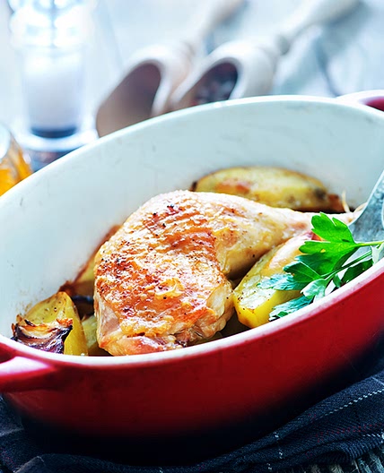 One-Pot Roasted Chicken with Acorn Squash