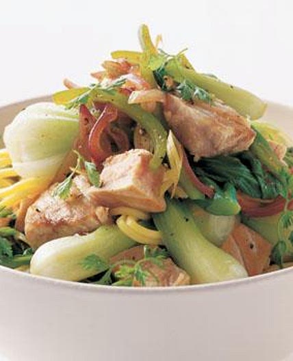 Stirfry Fish with Lemongrass & Asian Greens