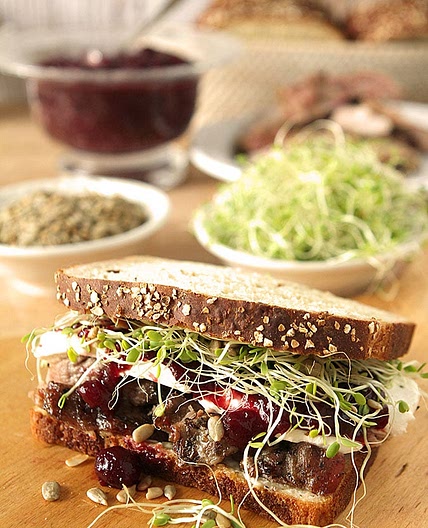 Turkey, Cranberry and Cream Cheese Sandwich