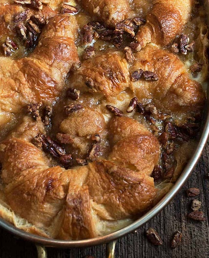 Butter Pecan Croissant Bread Pudding