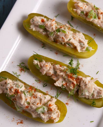 Tuna Salad Pickle Boats