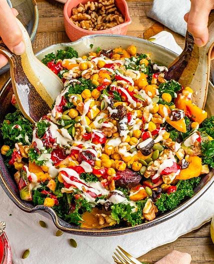 Ultimate Holiday Leftover Roasted Veg Salad