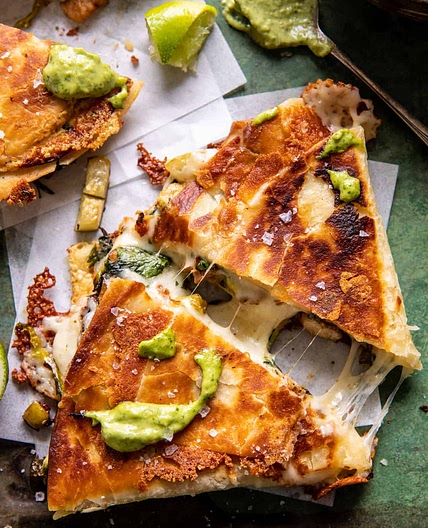 Folded Crispy Chicken and Cheese Wraps