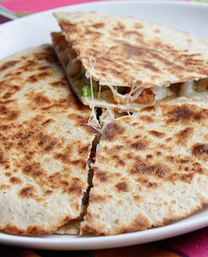 Shrimp Quesadillas with Tomato Avocado Salsa