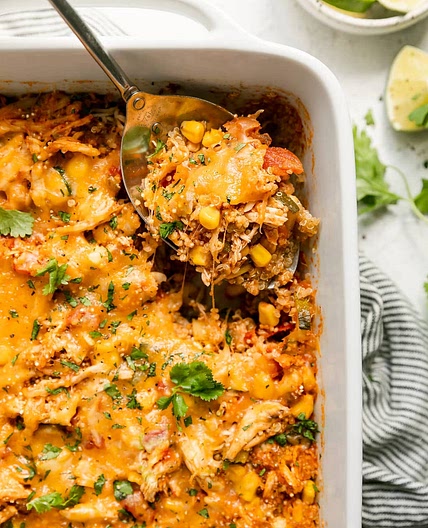 Chipotle Quinoa Casserole with Chicken