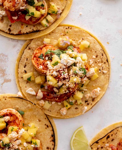Chili Lime Shrimp Tacos with Mango Salsa