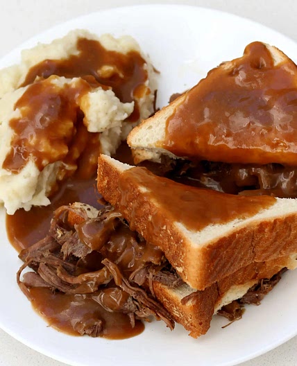 Instant Pot Hot Beef Sandwich and Mashed Potatoes