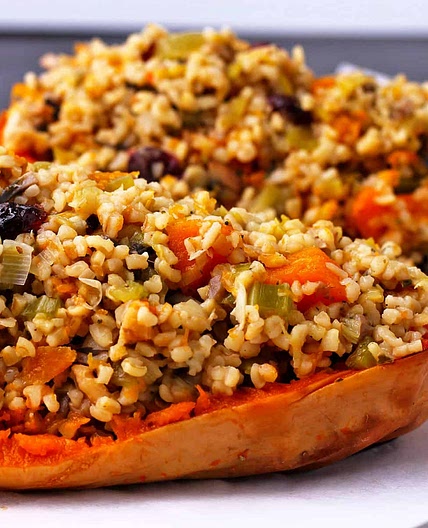 Easy Vegan Stuffed Butternut Squash