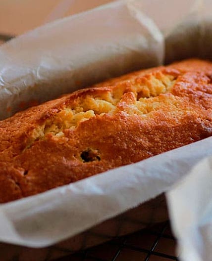 Lemon Corn Pound Cake & Glaze