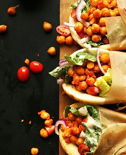 Spicy Buffalo Chickpea Wraps
