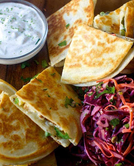 charred cauliflower quesadillas