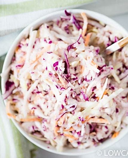 Creamy Homemade Coleslaw Salad Recipe