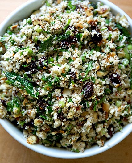 Cauliflower Couscous Salad with Almonds, Herbs, and Cherries