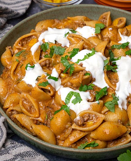 Easy Cheesy Taco Pasta