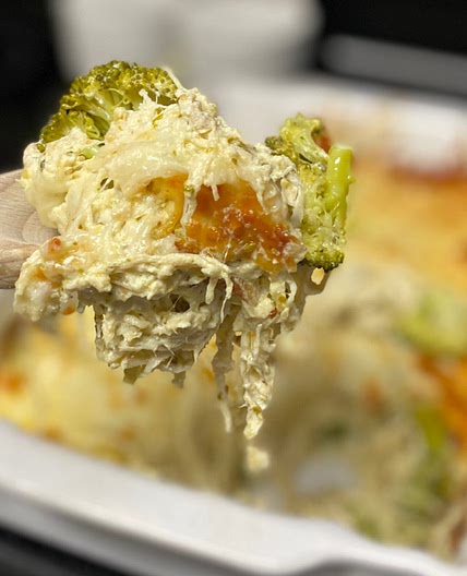 Keto Chicken Pesto Broccoli Casserole
