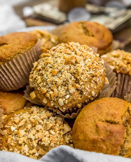 Healthy Peanut Butter Banana Muffins
